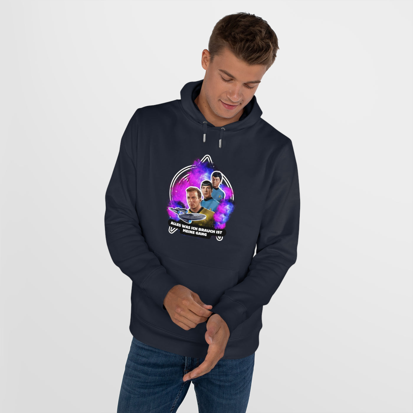 Hoodie Sweatshirt - Star trek "alles was ich brauch ist meine Gang"