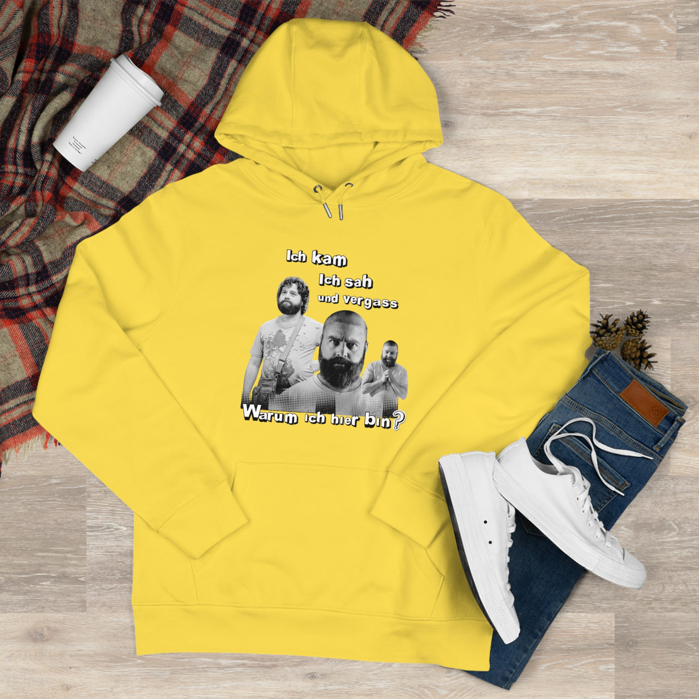 Hoodie Unisex Witz  Alan Garner– Ich kam ich sah und vergaß - Warum ich hier bin!