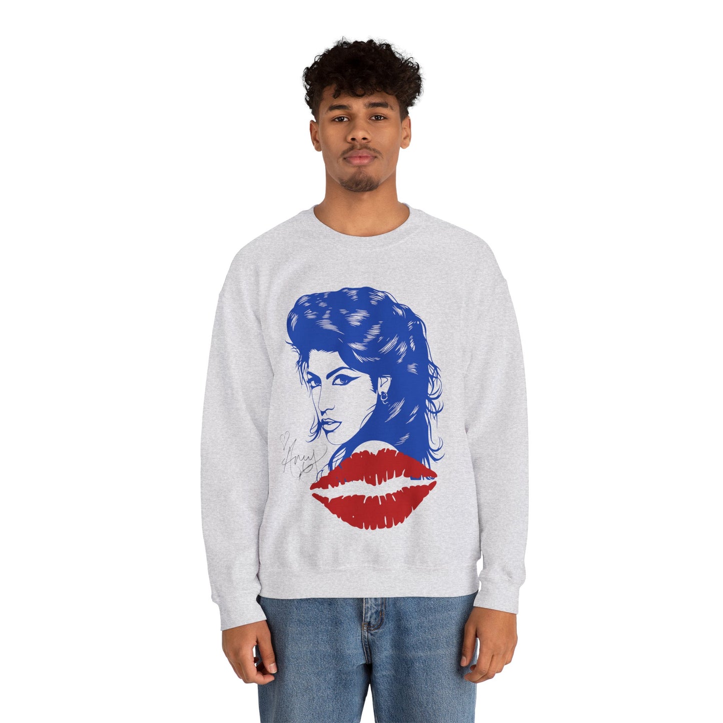 Amy Retro Kiss Graphic Hooded Sweatshirt for Fashion Lovers