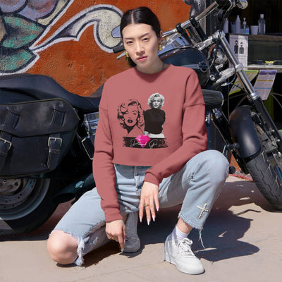 Chic Marilyn Monroe Cropped Sweatshirt for Women - Trendy and Stylish