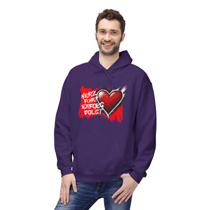 Herz führt Erfolg folgt Hoodie