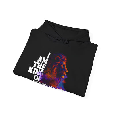 Inspirational Lion Hoodie "i am the king of my kingdom"