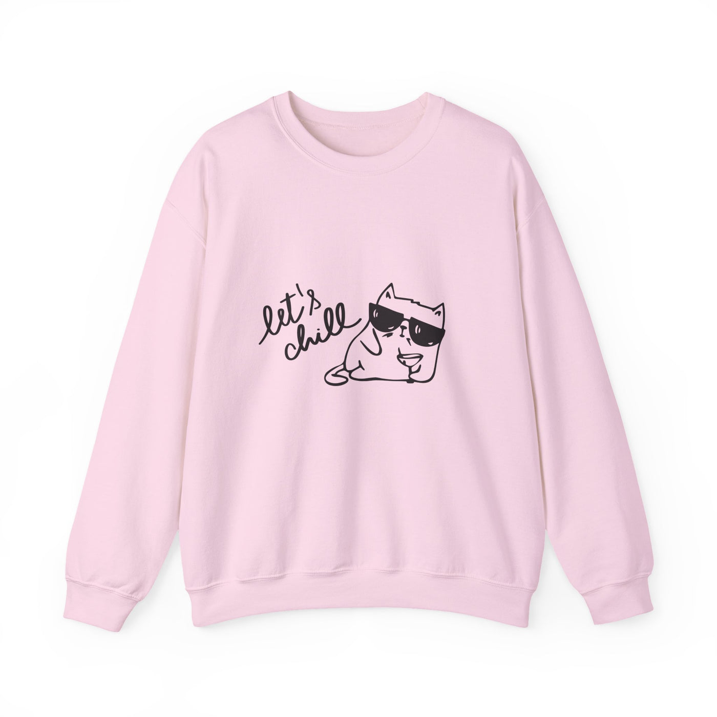 Let's Chill Cat Sweatshirt - Unisex Garment-Dyed Pullover for Cozy Days