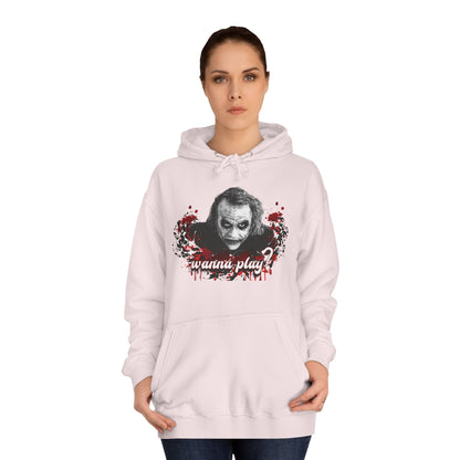 Joker "wanna play" college hoodie