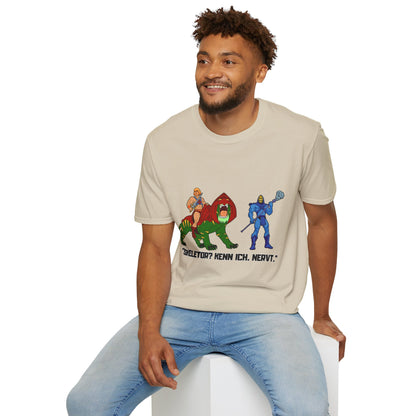 He-Man Retro Graphic Tee, Unisex Softstyle Shirt for Fans, Vintage Cartoon Apparel, Gift for Geeks, Nostalgic T-Shirt