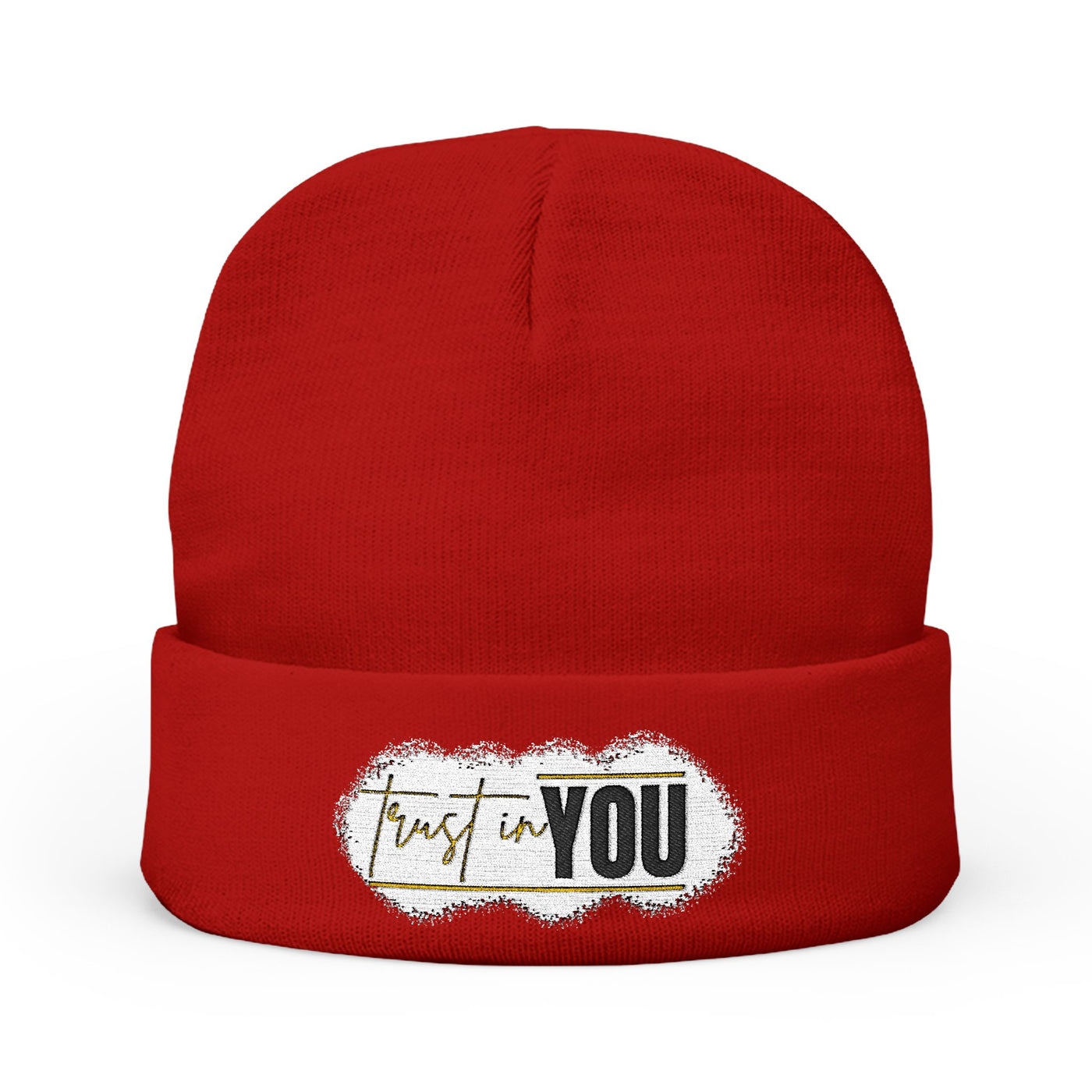 Inspirational Knit Beanie - Trust in YOU Embroidery