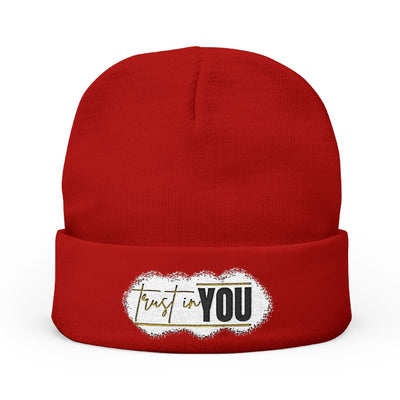 Inspirational Knit Beanie - Trust in YOU Embroidery
