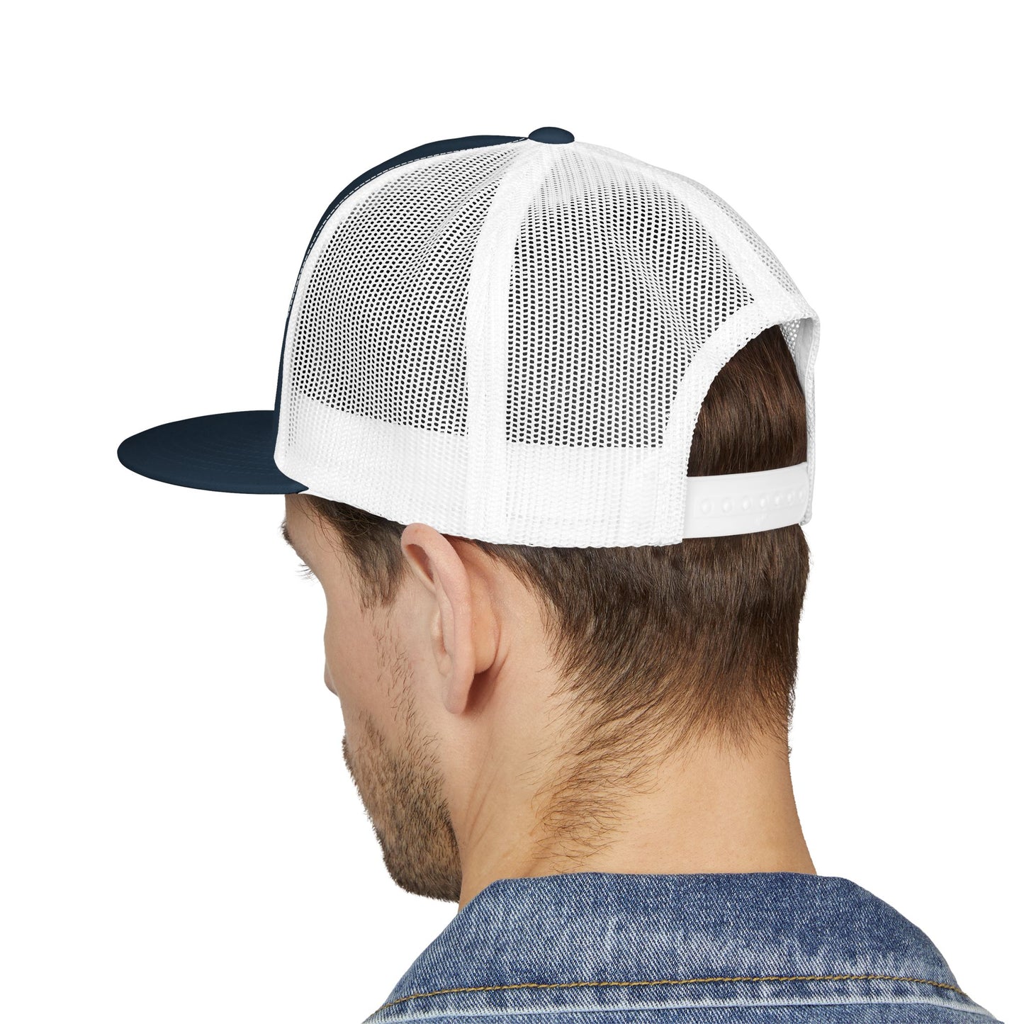 Embroidered 5 Panel Trucker Cap - Fake it til you make it