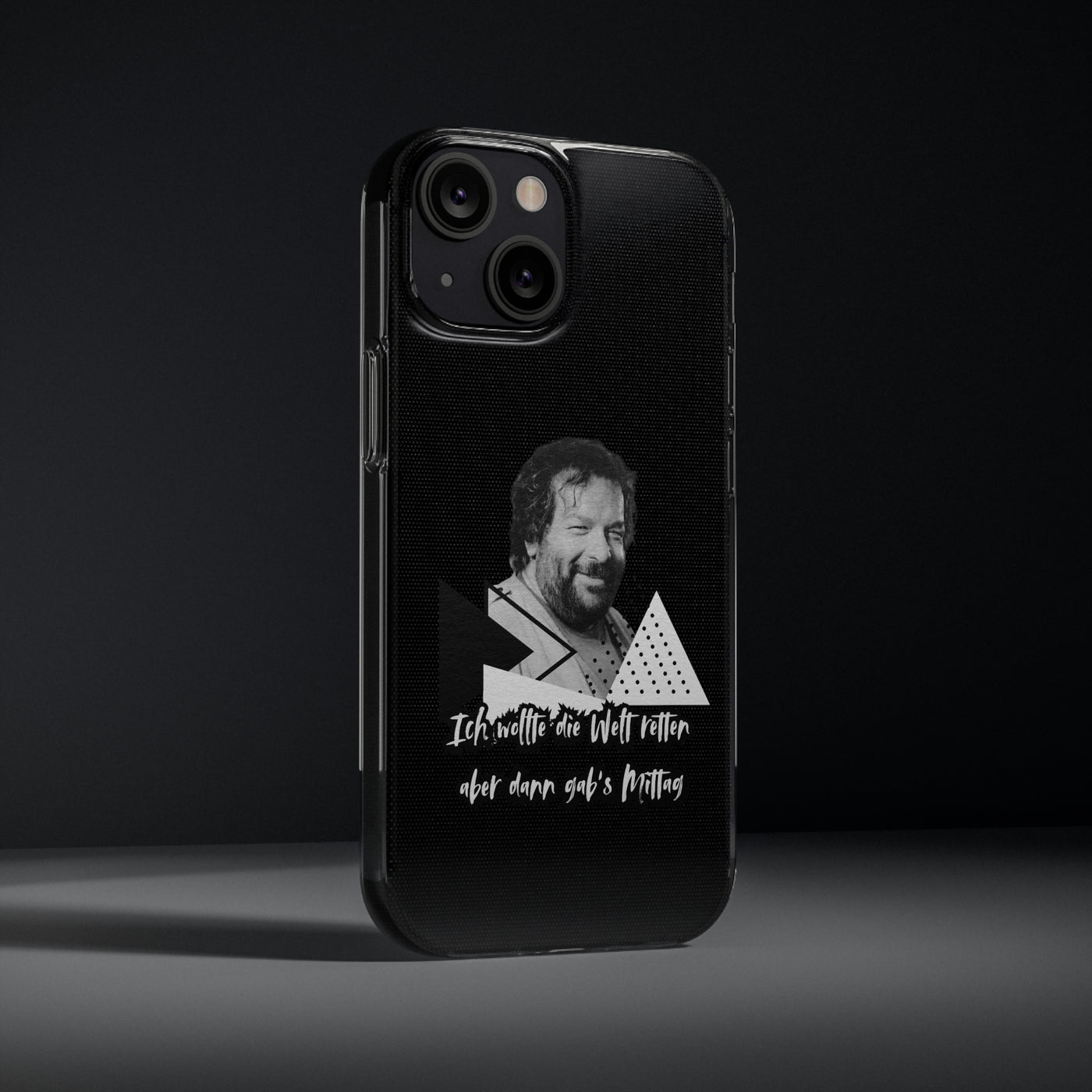 Handyhülle Unique Phone Cover, Ich wollte die Welt retten, dann gabs Mittag