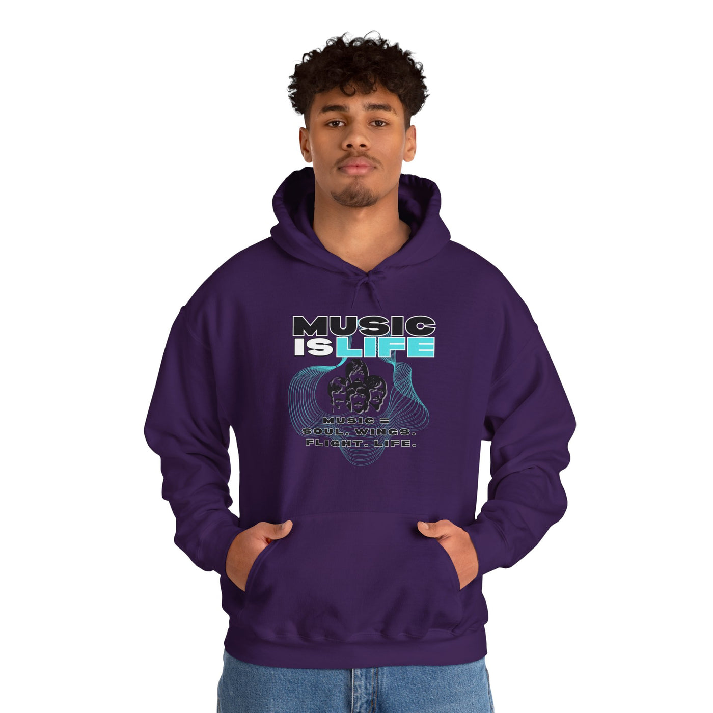 Music is Life Hoodie - Unisex Heavy Blend™ Sweatshirt