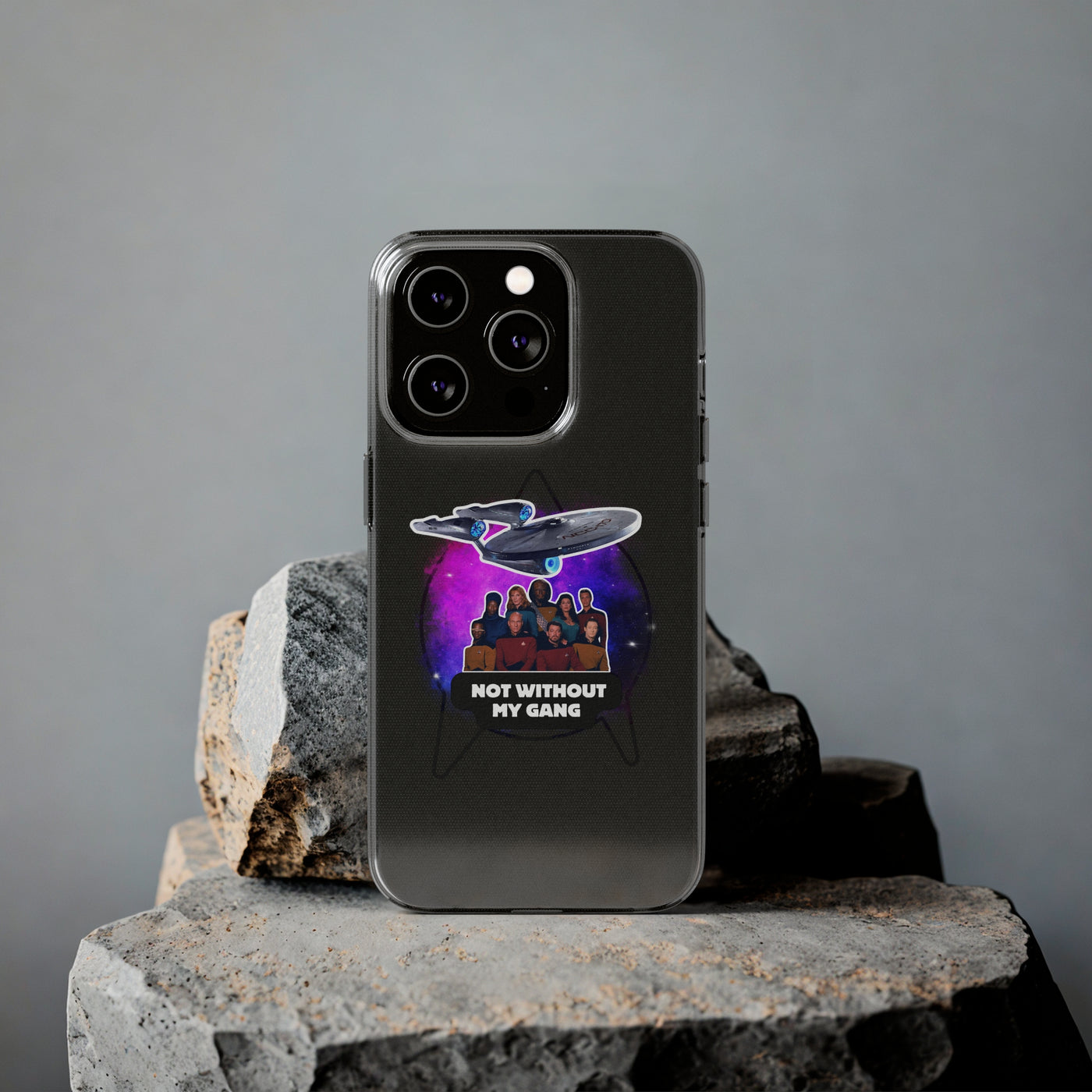 Galaxy-Inspired Soft Phone Case - Not Without My Gang, Star Trek Lovers Handyhülle