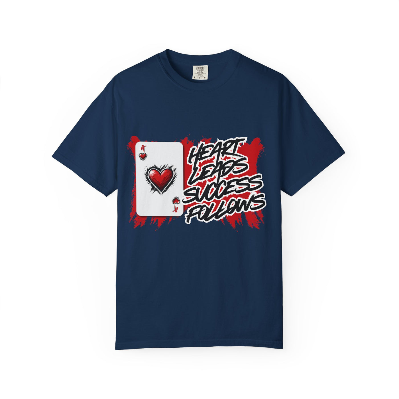Heart Leads Success Unisex Heavy Cotton Tee | Graphic Tee | Casual Wear | Gift for Gamers | Inspirational Fashion | Streetwear