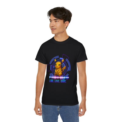 Rave T-Shirt, Fun Music Shirt, Live Love Rave - Techno - Pokemon