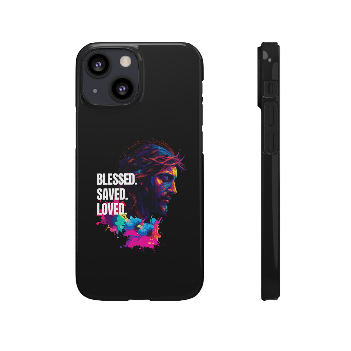 Blessed Saved loved - Snap Case - Jesus