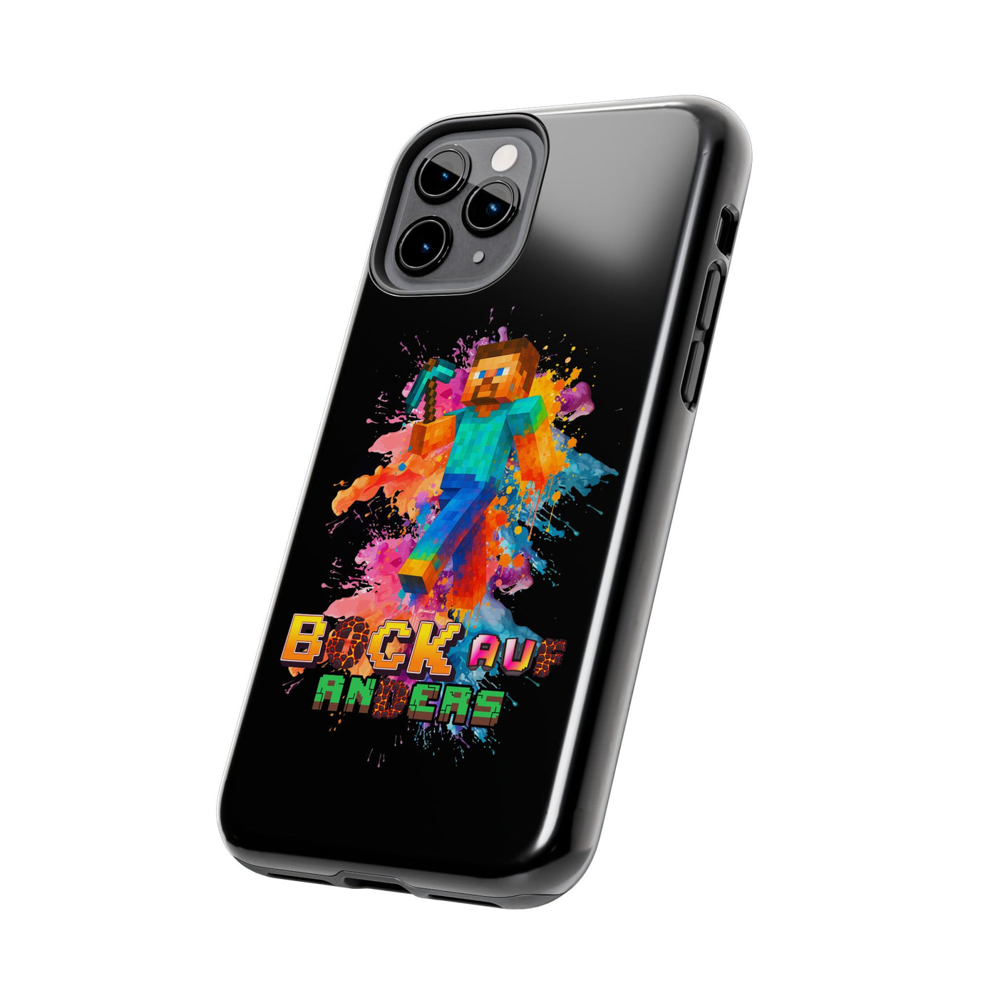 Minecraft Inspired Tough Phone Case - Handyhülle  "Bock auf anders" Colorful Gamer Design