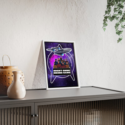 Starship Adventure Poster with Wooden Frame | Sci-Fi Wall Art, Geek Decor,