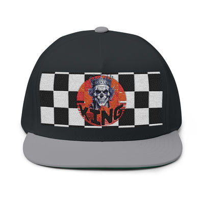 King Embroidered King skull - Flat Bill Cap, Snapback Hat