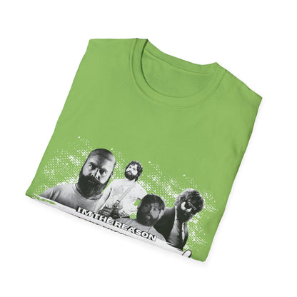 I am the reason why this night...Retro Graphic Unisex Softstyle T-Shirt - Hangover Alan