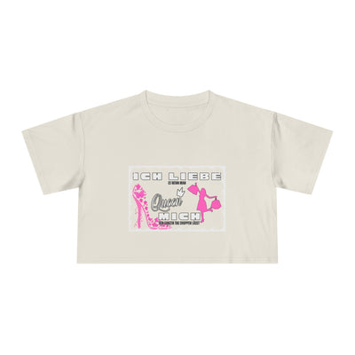 Ich liebe shoppe "Shopping Queen" Crop Tee  copped Shirt