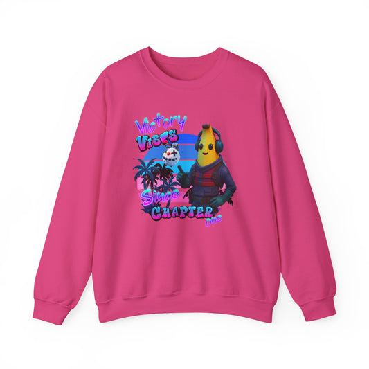Victory Fortnite Vibes Banana Crewneck Sweatshirt - Unisex Heavy Blend