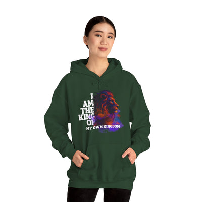 Inspirational Lion Hoodie "i am the king of my kingdom"