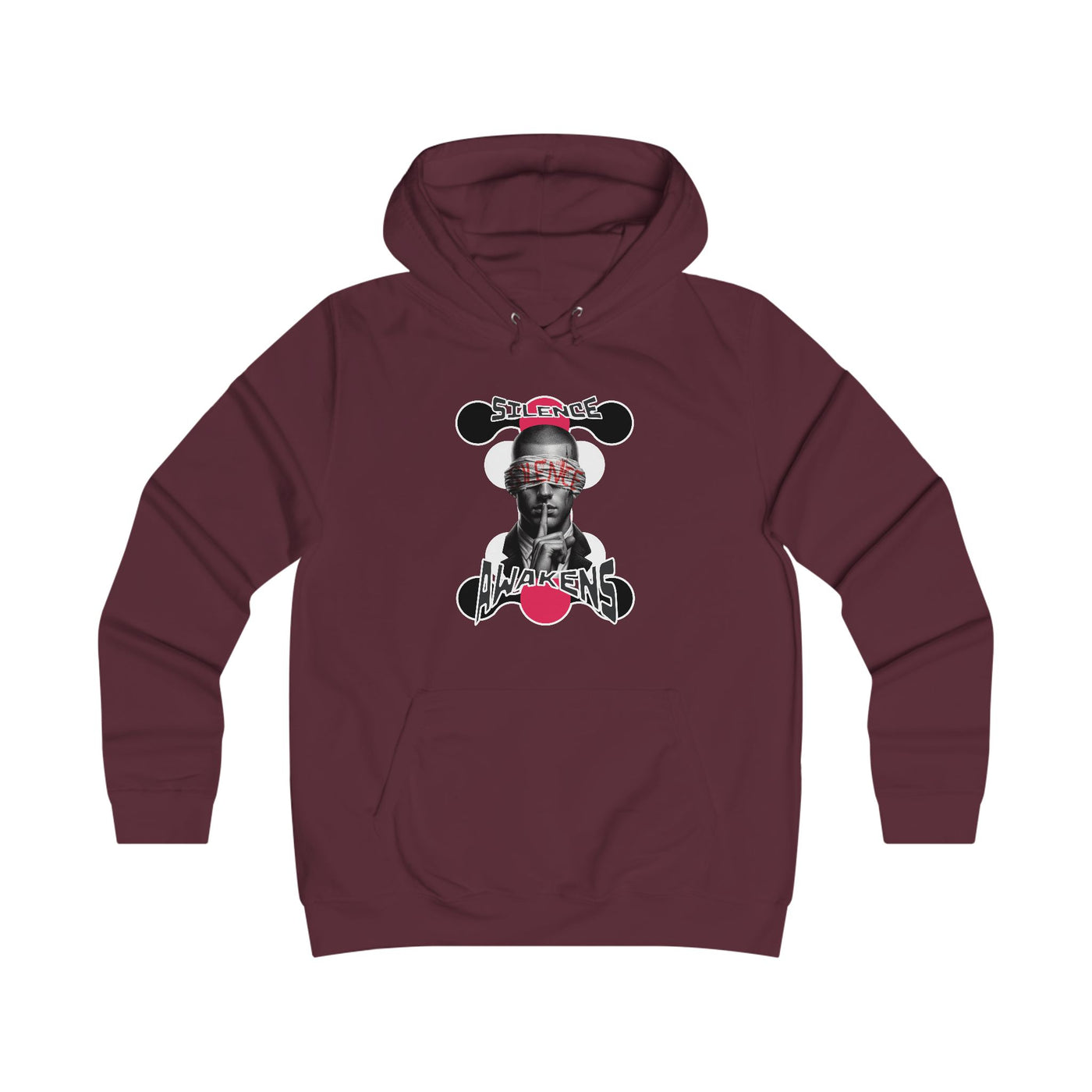 Girlie College Hoodie "silence awakens"