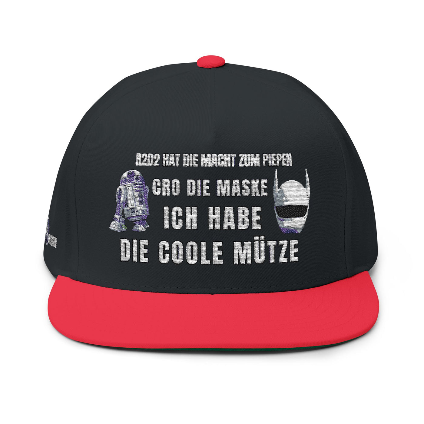 Flat Bill Cap with Fun Embroidery  R2D2 - Cro - & ICH