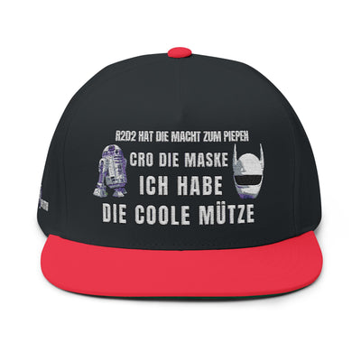Flat Bill Cap with Fun Embroidery  R2D2 - Cro - & ICH