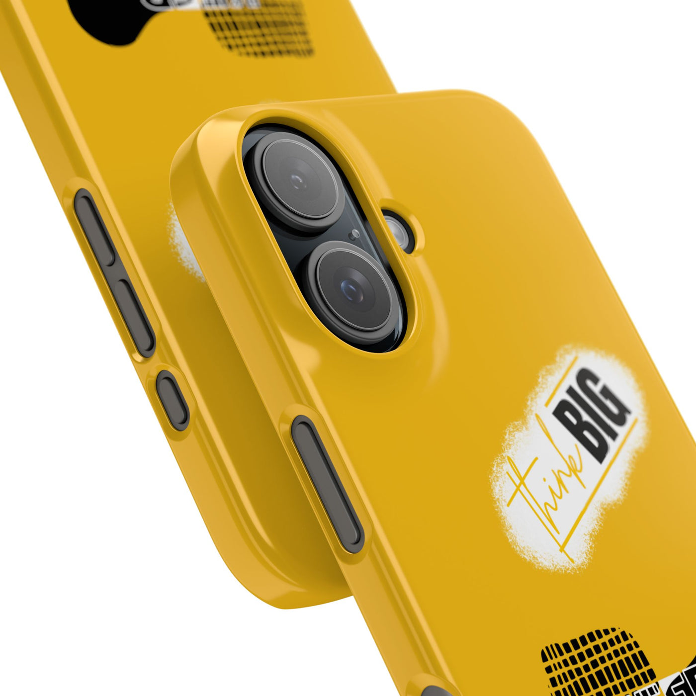 Handyhülle gelbe - Yellow Snap Case - 'Think BIG' for Motivated Individuals