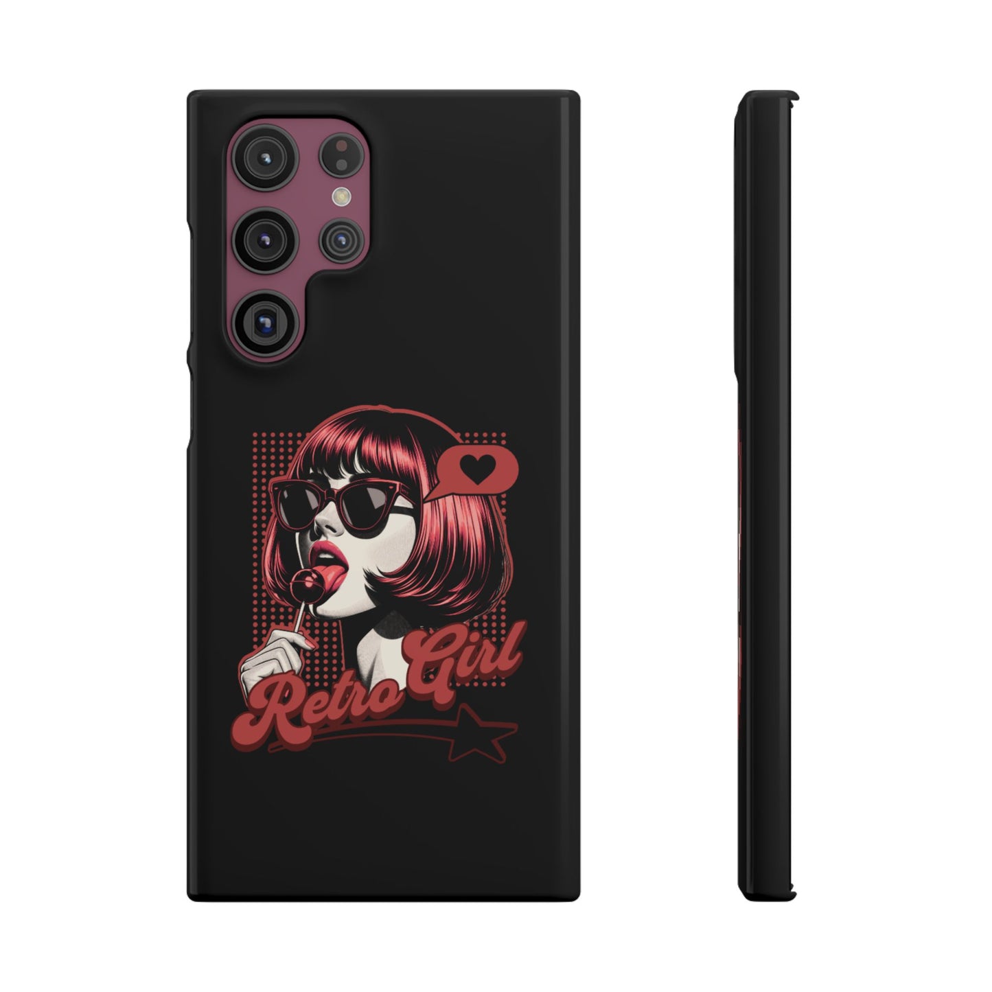 Retro Girl Snap Case Handyhülle