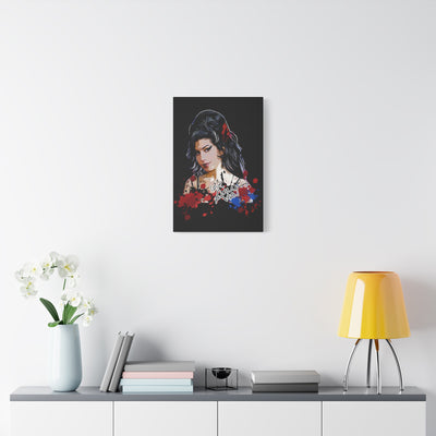 Amy Winehouse Art Canvas - Stretched Wall Decor with Signature