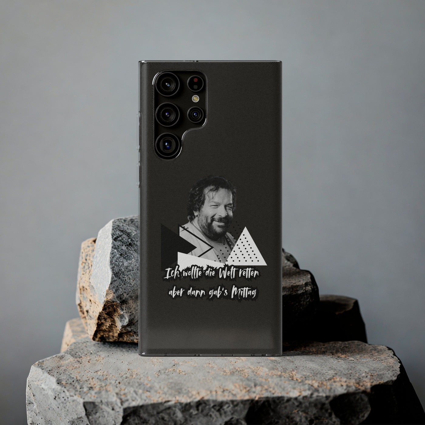 Handyhülle Unique Phone Cover, Ich wollte die Welt retten, dann gabs Mittag