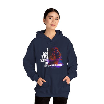Inspirational Lion Hoodie "i am the king of my kingdom"