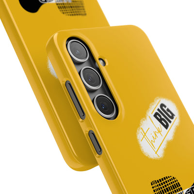 Handyhülle gelbe - Yellow Snap Case - 'Think BIG' for Motivated Individuals