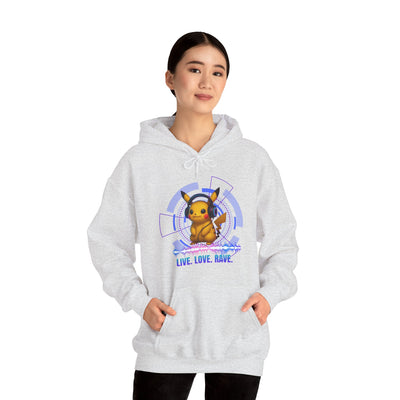 Rave Hoddie, Live Love Rave - Techno - Pokemon