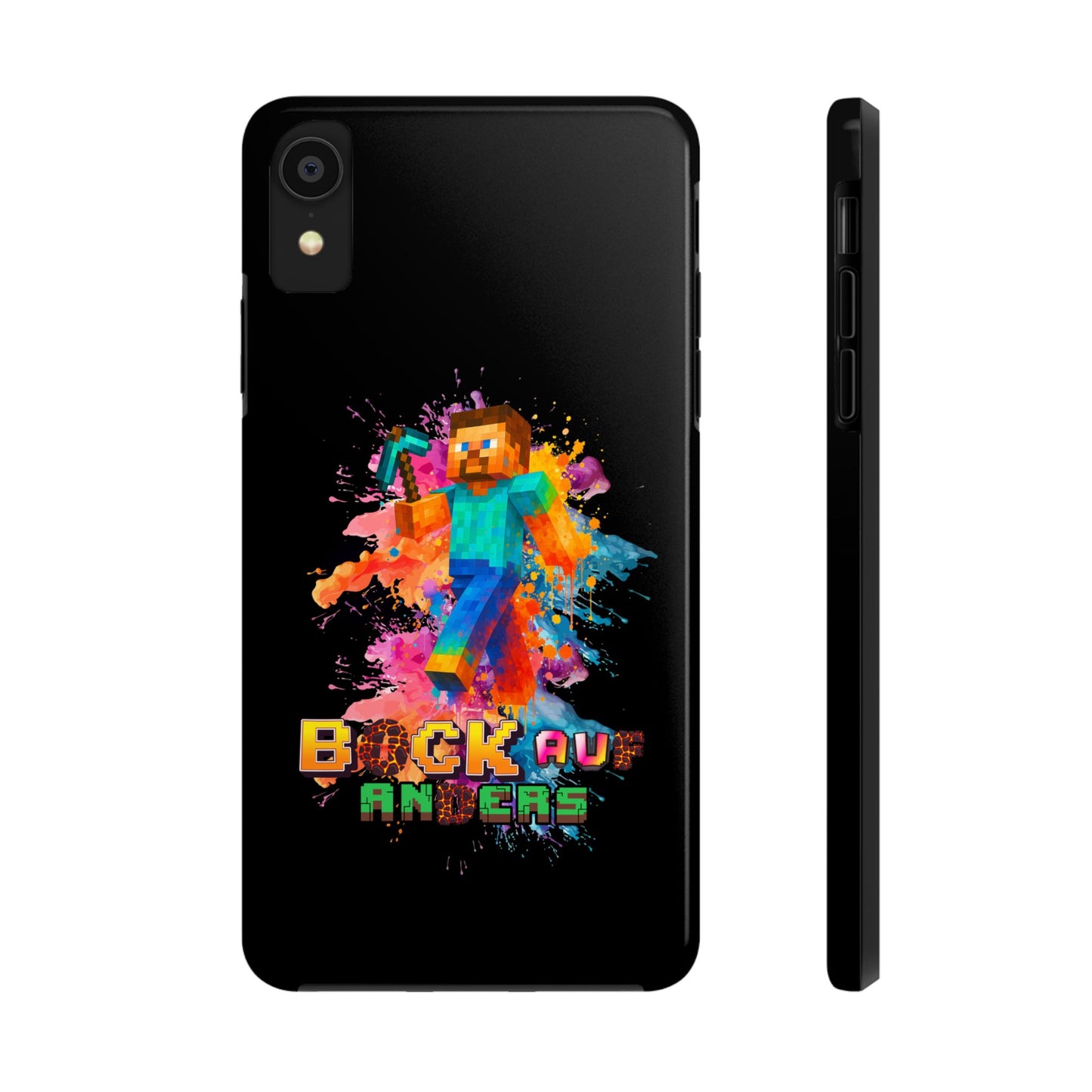 Minecraft Inspired Tough Phone Case - Handyhülle  "Bock auf anders" Colorful Gamer Design