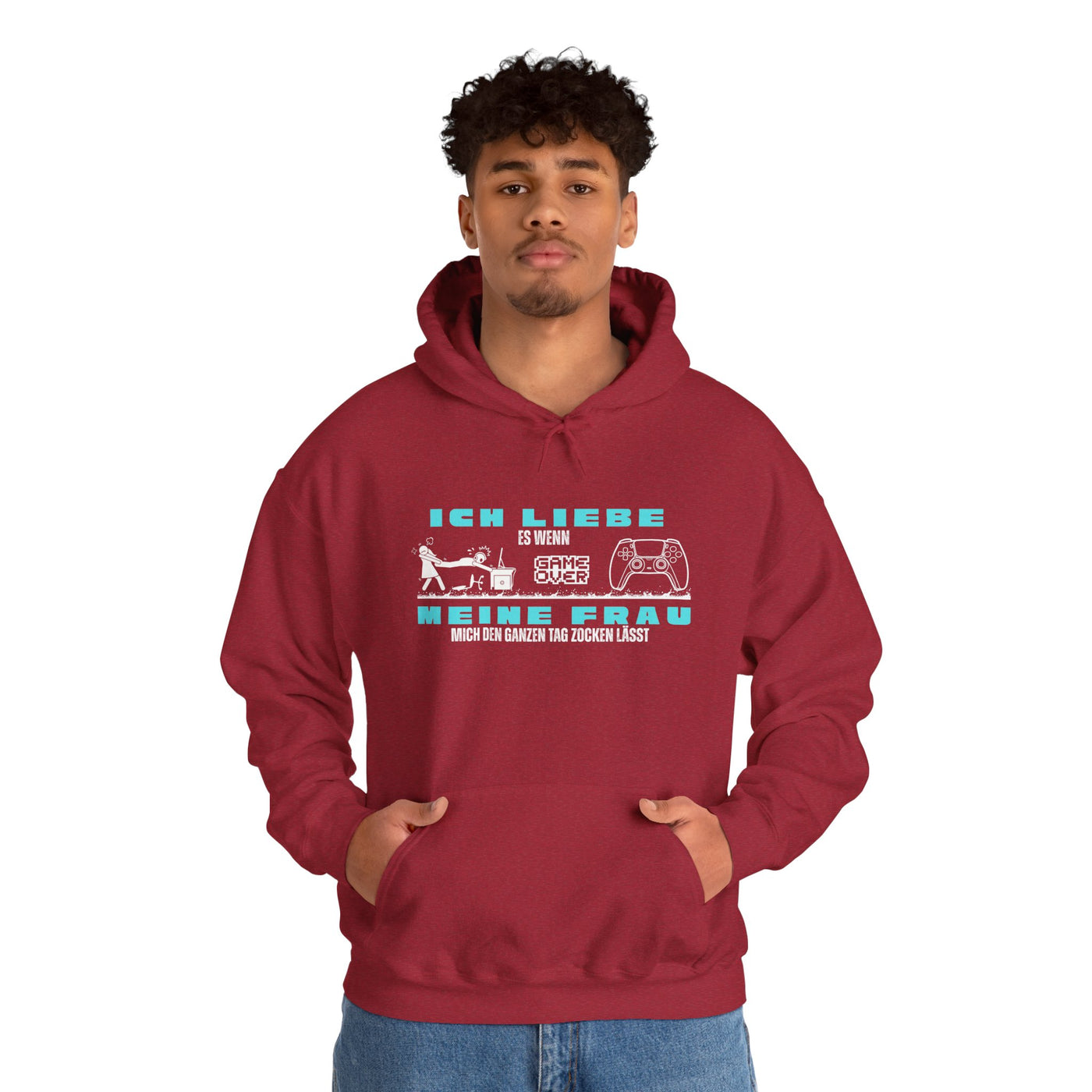 Gaming Love Unisex Hooded Sweatshirt - "Ich Liebe Es Wenn Meine Frau"