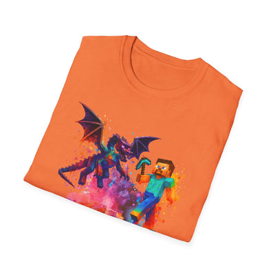 Minecraft Change the World Video Game T-Shirt - Unisex Softstyle Tee for Gamers