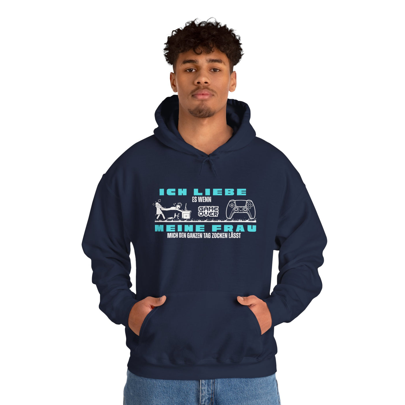 Gaming Love Unisex Hooded Sweatshirt - "Ich Liebe Es Wenn Meine Frau"