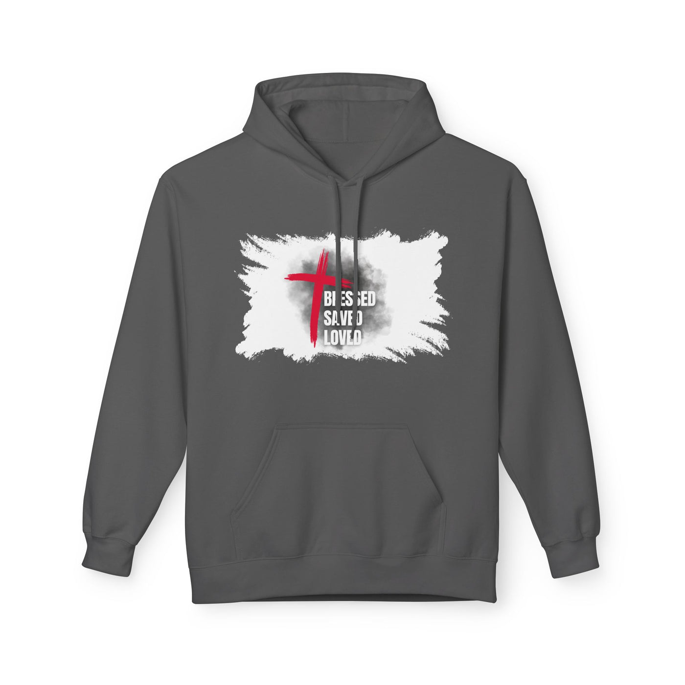 Faith-Inspired Hoodie: Blessed, Saved, Loved - Christian JESUS