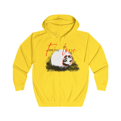 Falling in Love Hoodie, Inspirational Zip-Up, Unisex Sweatshirt