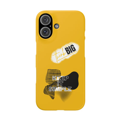 Handyhülle gelbe - Yellow Snap Case - 'Think BIG' for Motivated Individuals