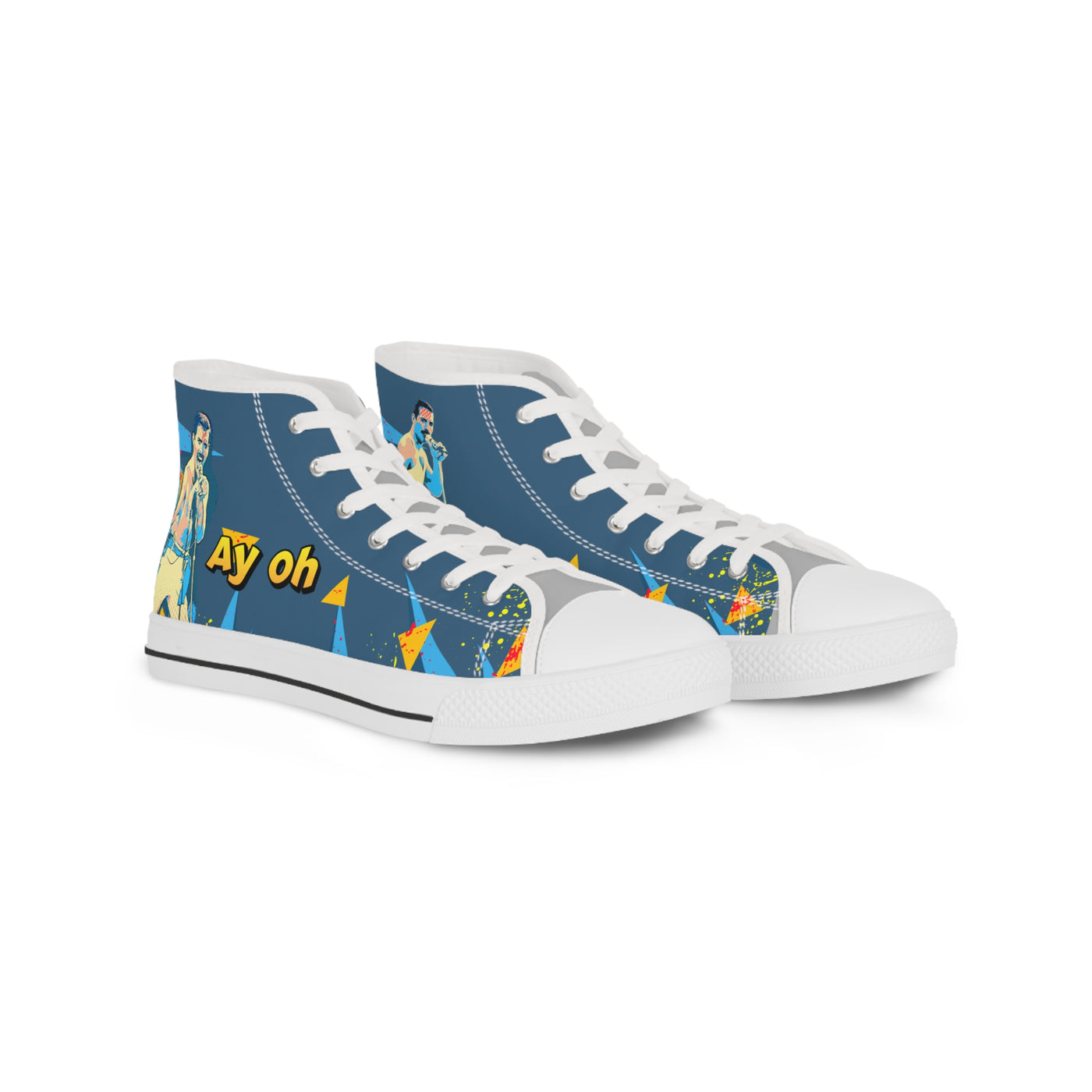 Vibrant High Top Sneakers, Freddie - Ah yo - Dont mess with Freddie