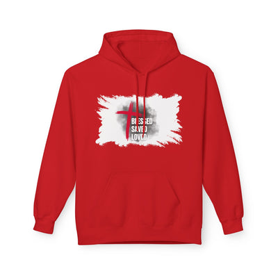 Faith-Inspired Hoodie: Blessed, Saved, Loved - Christian JESUS