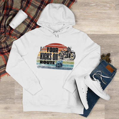 Retro Route 66 Motorcycle Hoodie Sweatshirt - Get your kicks on route 66