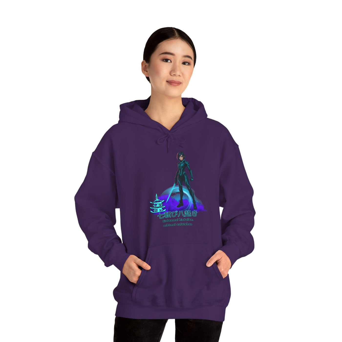 Hoodie  Anime "siebenmal hinfallen - achtmal aufstehen"