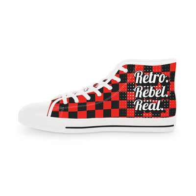 Stylish High Top Sneakers "Retro Girl" Unique Graphic
