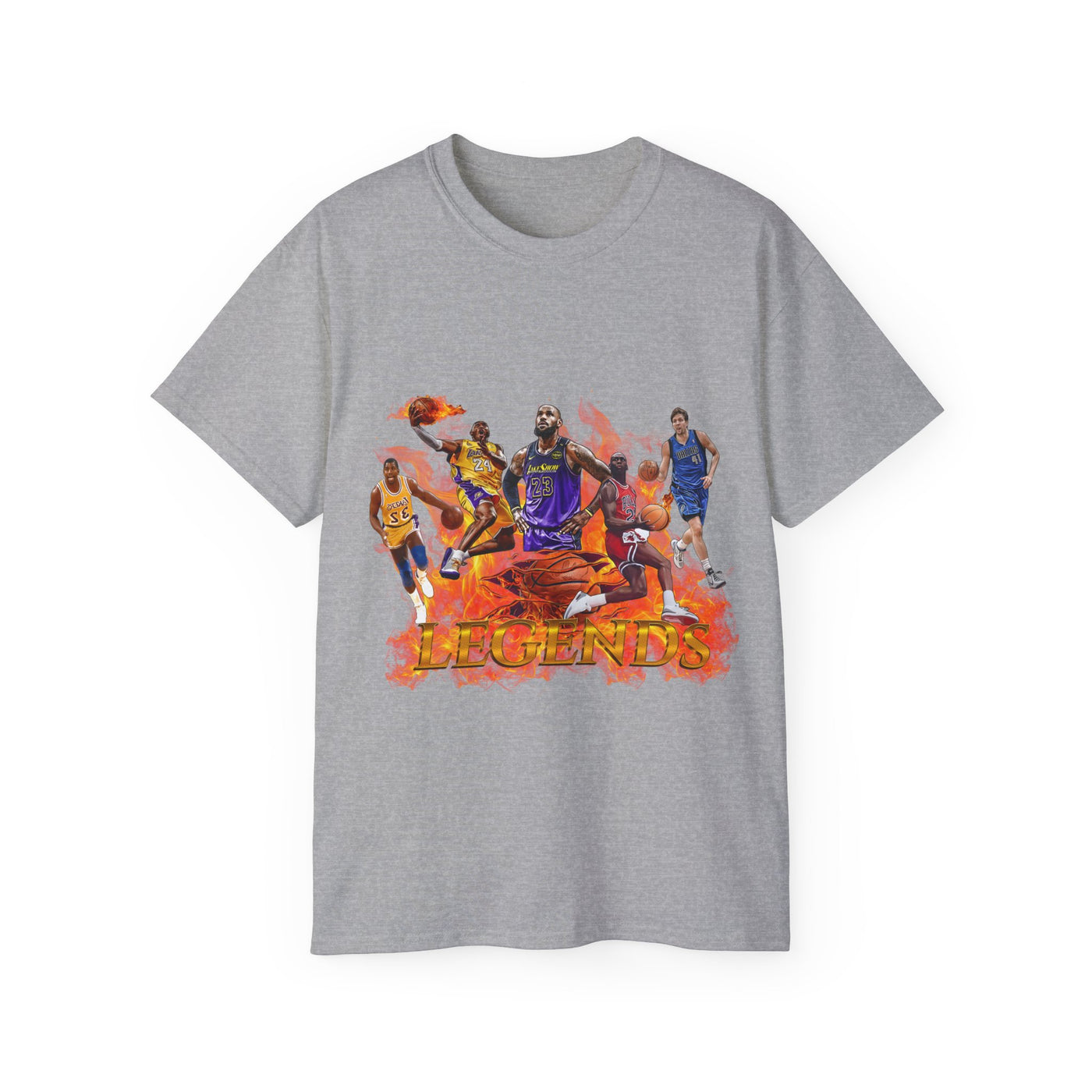 Basketball Legends, Cool Sports Shirt, Unisex Cotton T-Shirt