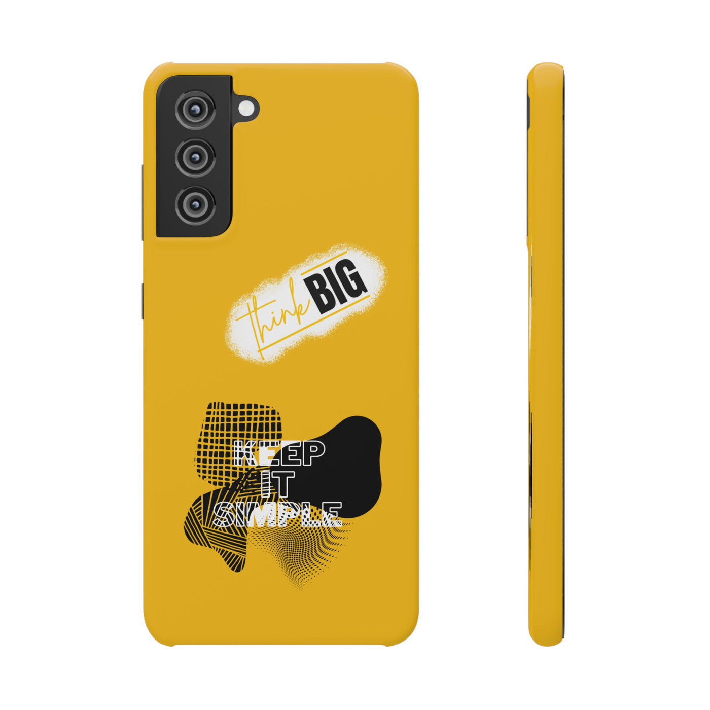 Handyhülle gelbe - Yellow Snap Case - 'Think BIG' for Motivated Individuals
