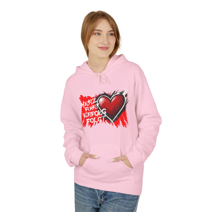 Herz führt Erfolg folgt Hoodie